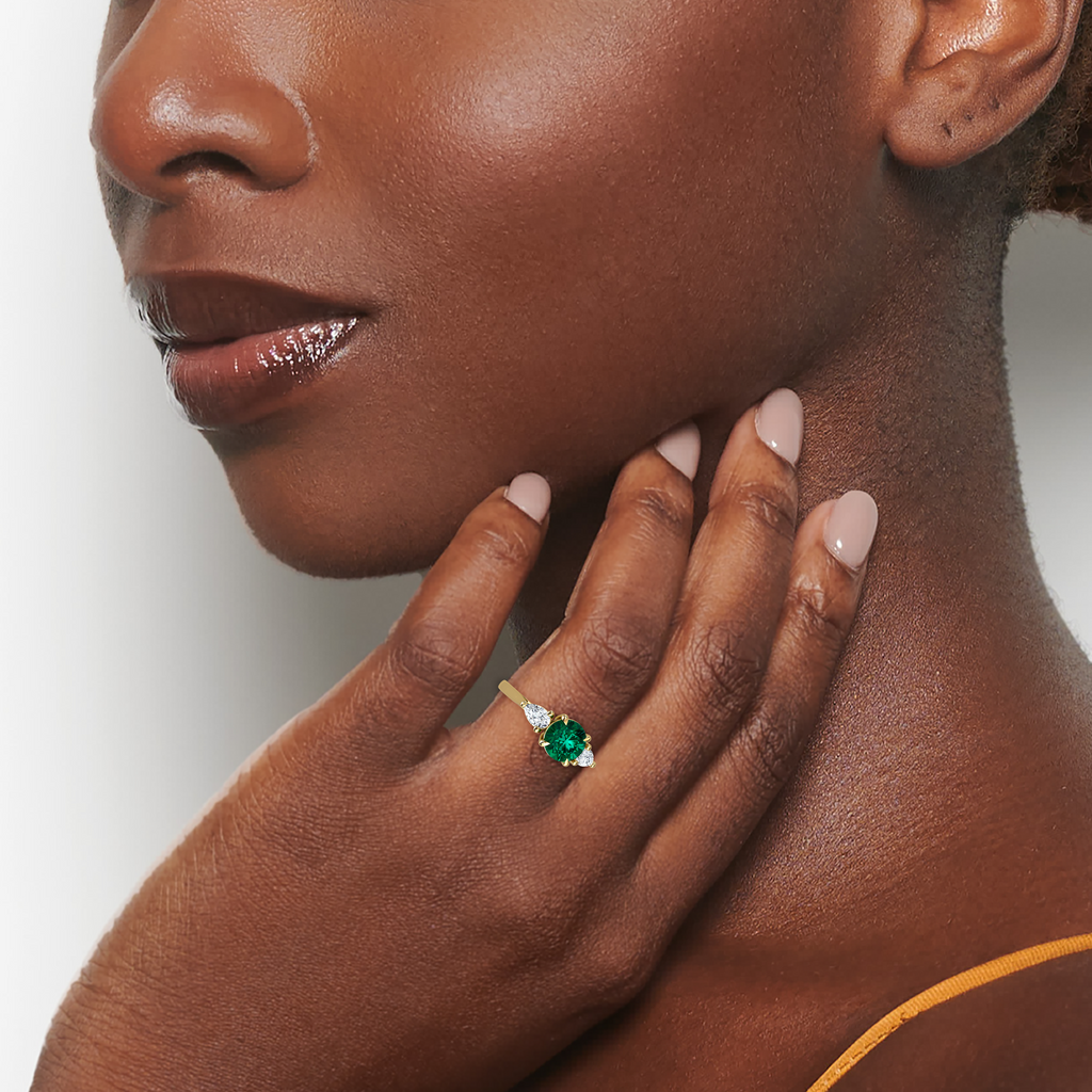 The Square Emerald & Diamond Three Stone Ring [2-158] - $159,500 :  Birkbecks Jewellers, Bespoke Gold Coast Jewellers